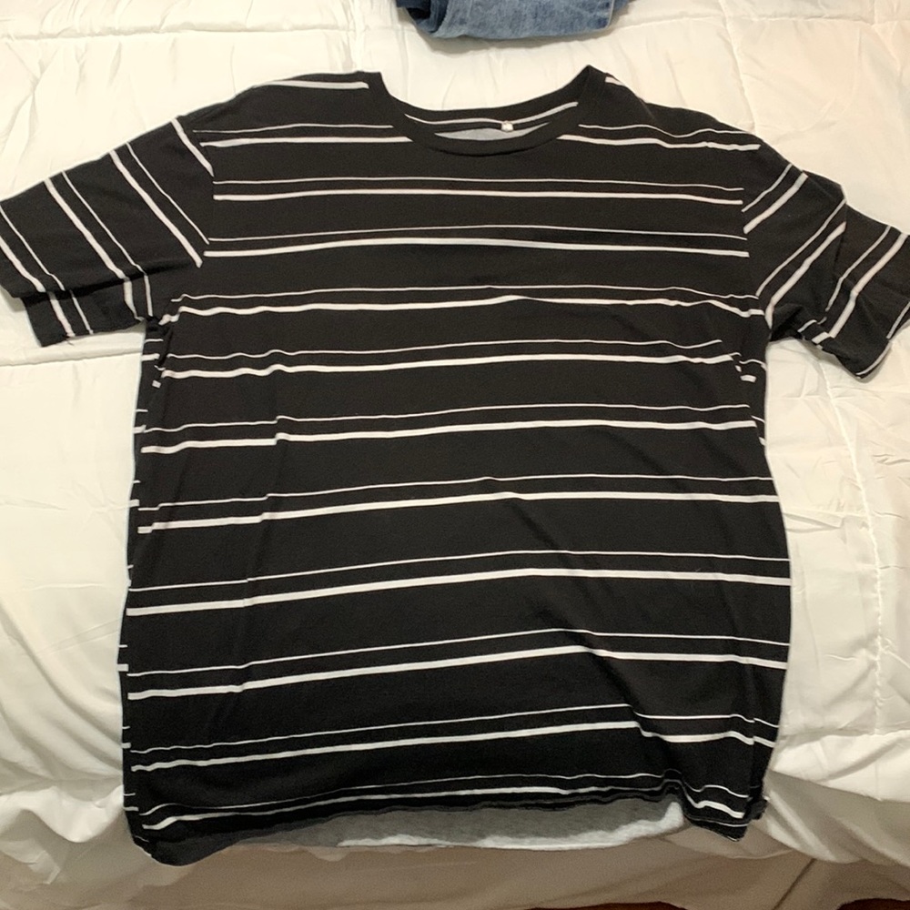 Pacsun black and white striped t shirt